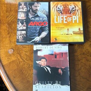 Bundle of (3) DVD’s: Argo, Life of Pi, Guilty by Suspicion